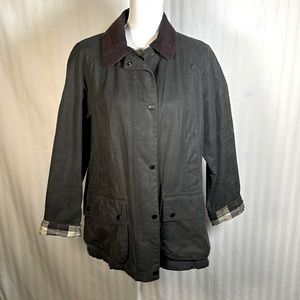 Barbour Women’s Beadnell Sage Wax Jacket US Sz 12